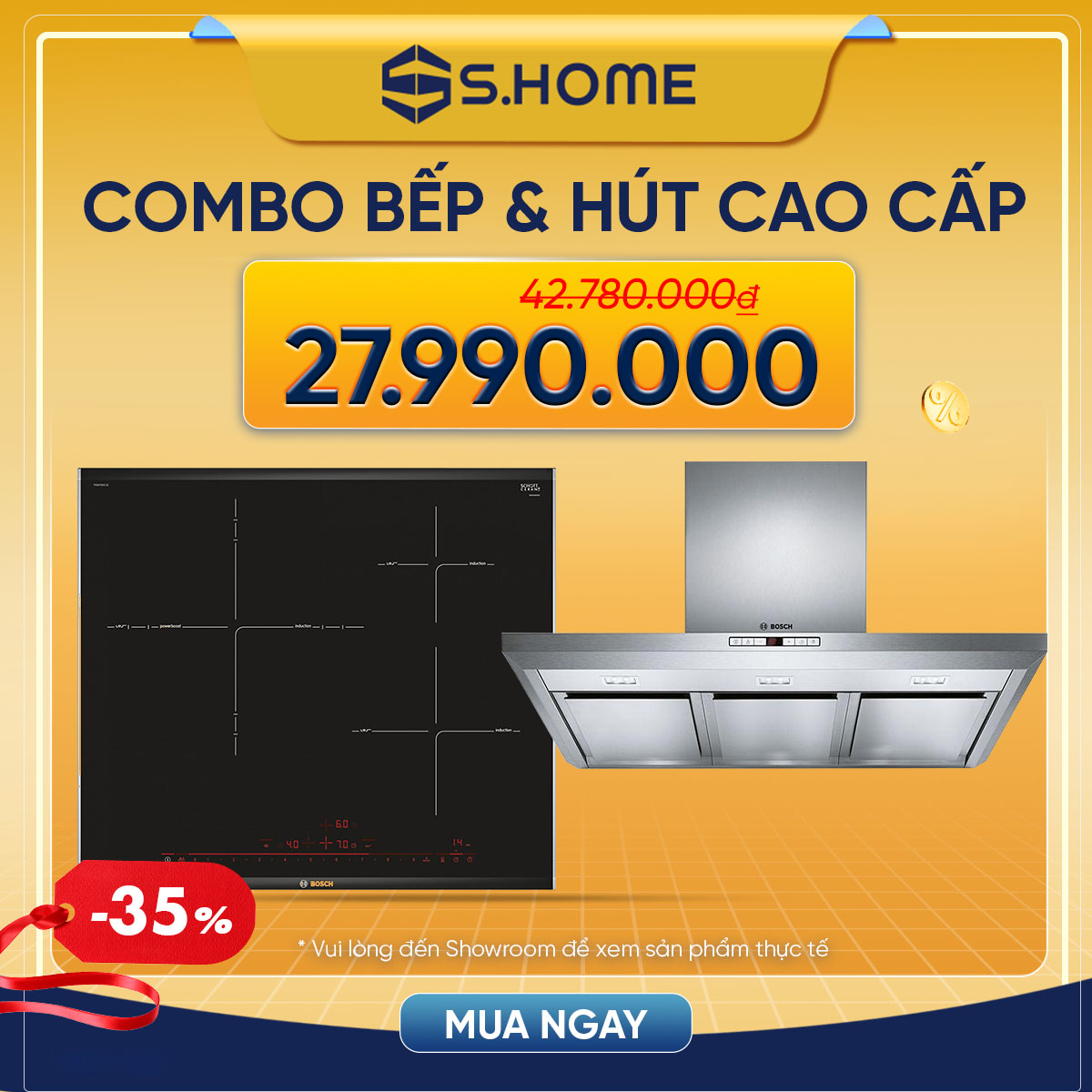 Combo bếp & hút mùi cao cấp BOSCH giá chỉ 27.990.000Đ